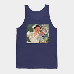 Vintage Science and Medicine, A Happy Nurse in Uniform Tank Top